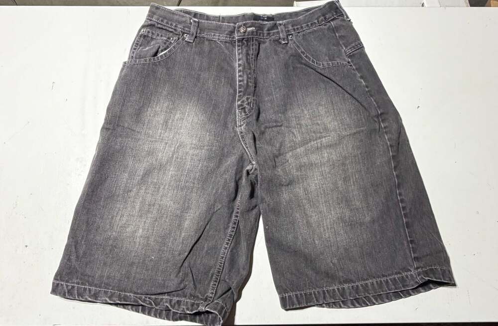 Joker Brand Vintage Y2K Loose Fit Baggy Black Denim Shorts